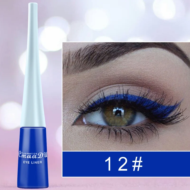 17 Colors Waterproof Liquid Eyeliner Pen Fast-Drying Smudge-Proof 16 17 colors waterproof liquid eyeliner pen lak wut2zpnz desc 16