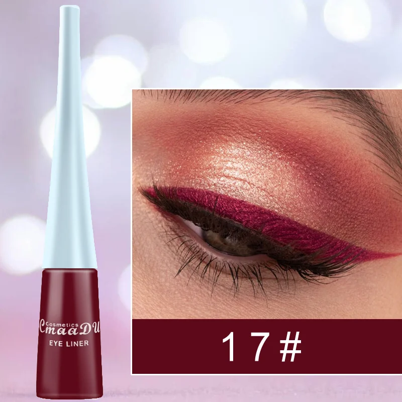 17 Colors Waterproof Liquid Eyeliner Pen Fast-Drying Smudge-Proof 21 17 colors waterproof liquid eyeliner pen lak wut2zpnz desc 21