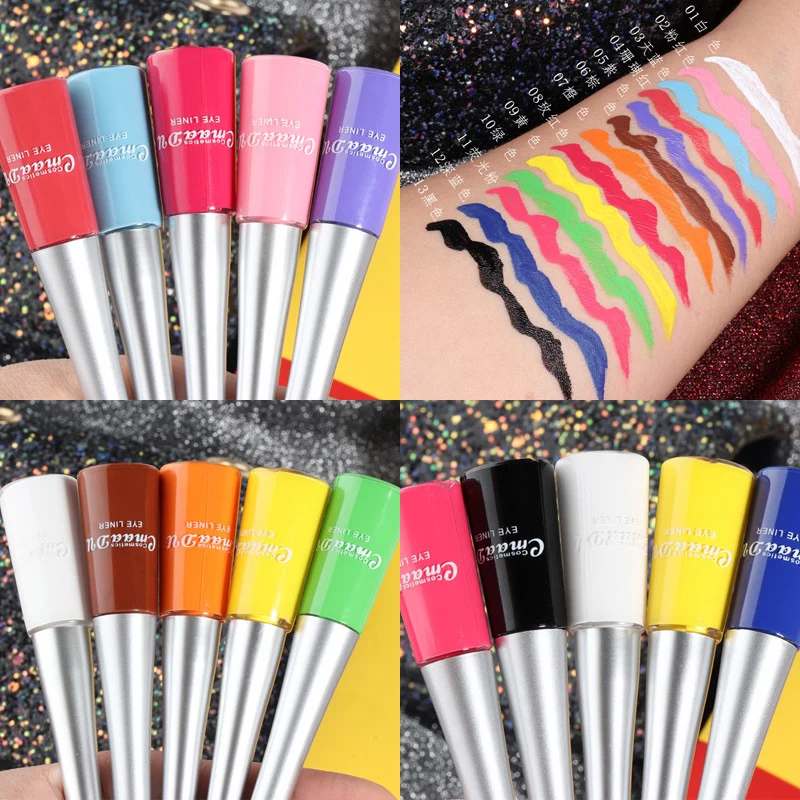 17 Colors Waterproof Liquid Eyeliner Pen Fast-Drying Smudge-Proof 22 17 colors waterproof liquid eyeliner pen lak wut2zpnz desc 22
