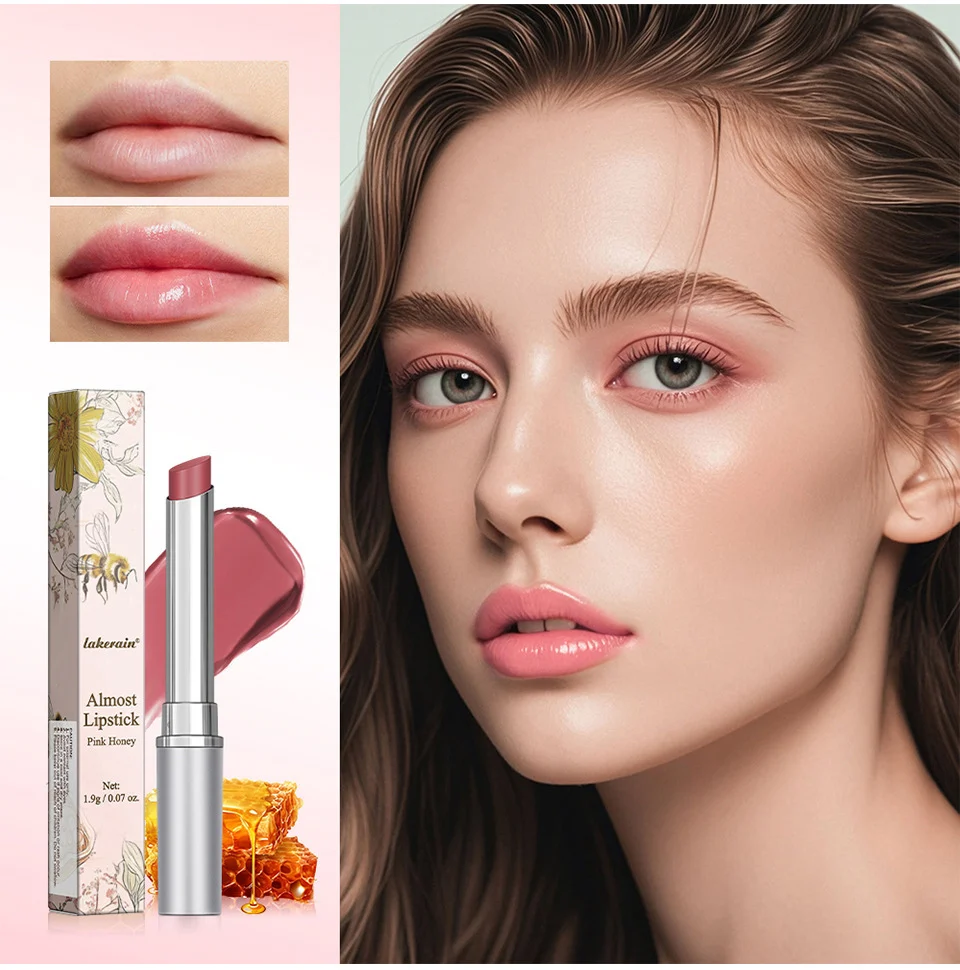 Lakerain Almost Lipstick Pink Honey Moisturizing Lip Balm Sheer Tinted Gloss 3 lakerain almost lipstick pink honey balm lak kwe9dang desc 3