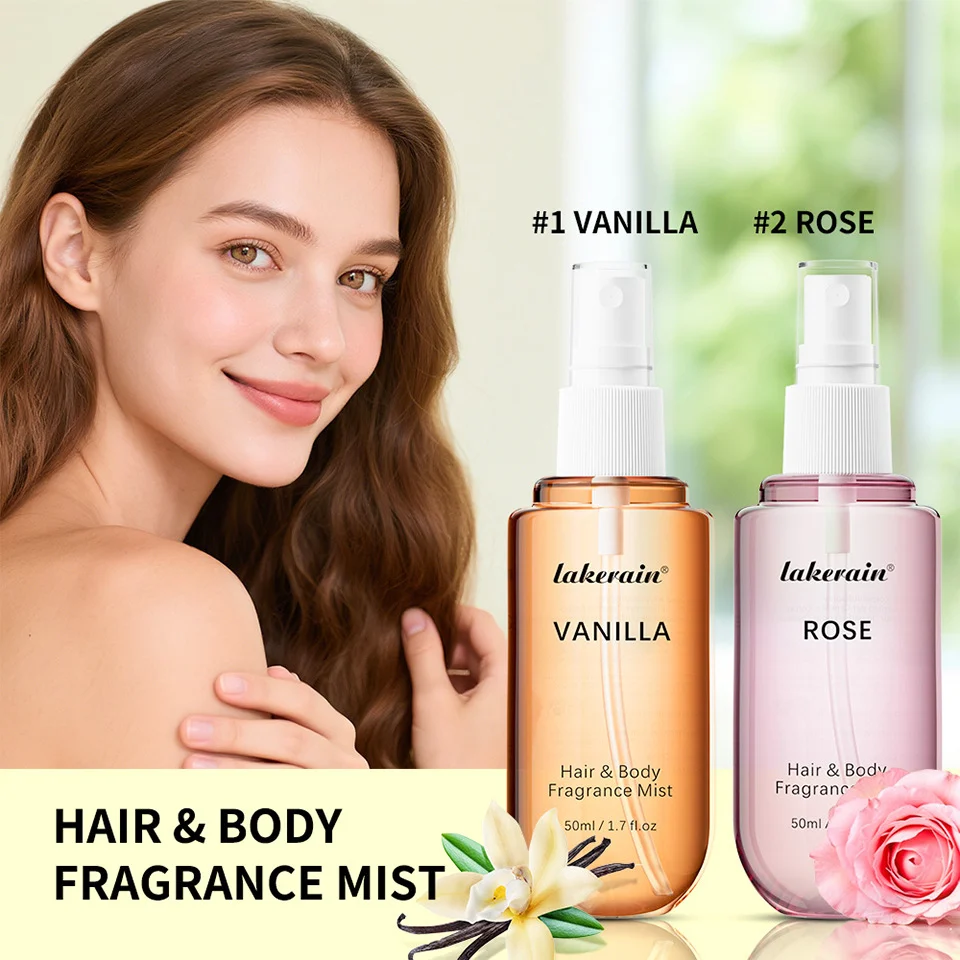 Fragrance Mist for Hair and Body lakerain Long-lasting Vanilla Scent 50ml 3 lakerain hair body fragrance mist lak 9bfk73ph desc 3