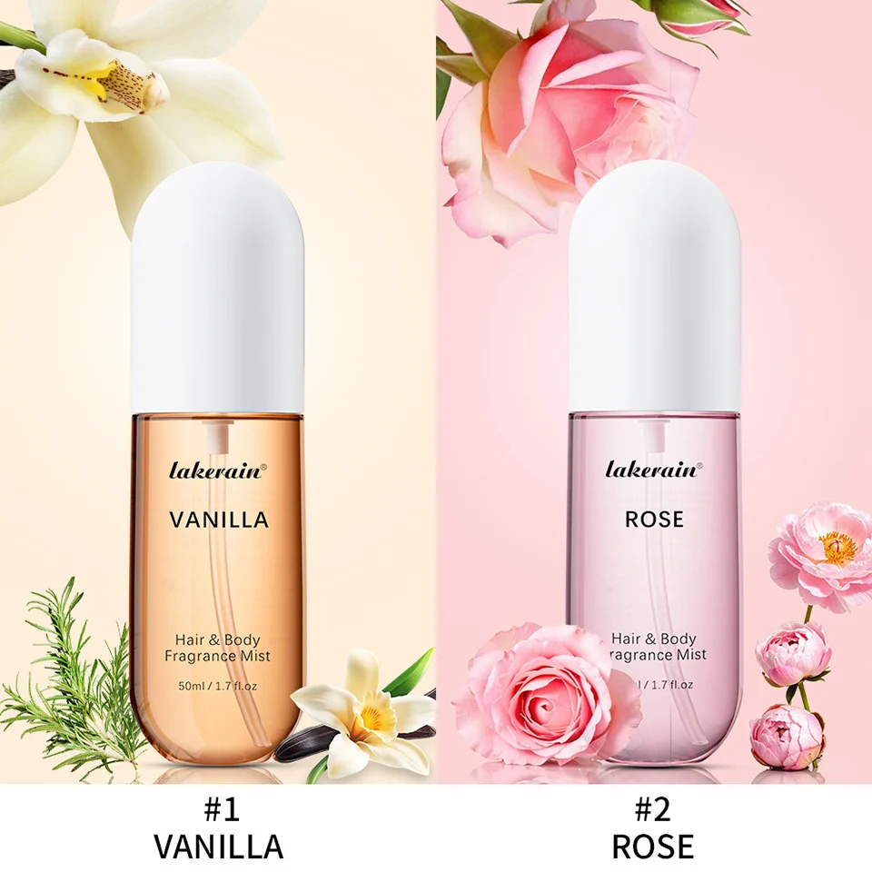 Fragrance Mist for Hair and Body lakerain Long-lasting Vanilla Scent 50ml 7 lakerain hair body fragrance mist lak 9bfk73ph desc 7