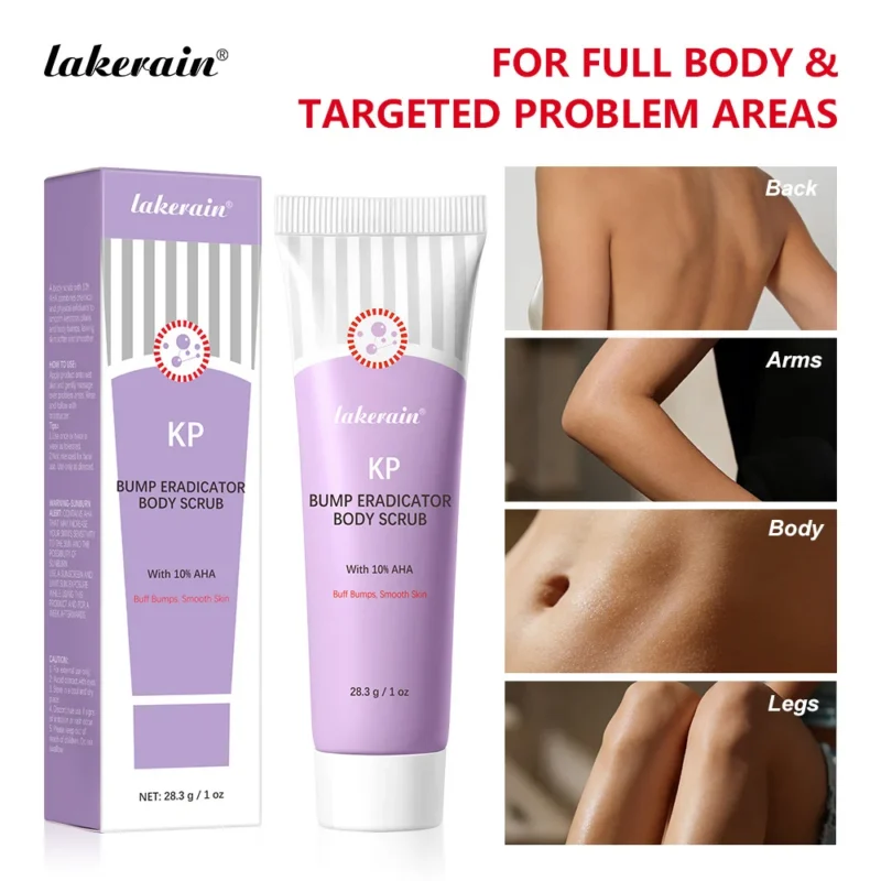 KP Bump Eradicator Body Scrub with 10% AHA for Smoothing Skin and Dual Exfoliation 28.3g