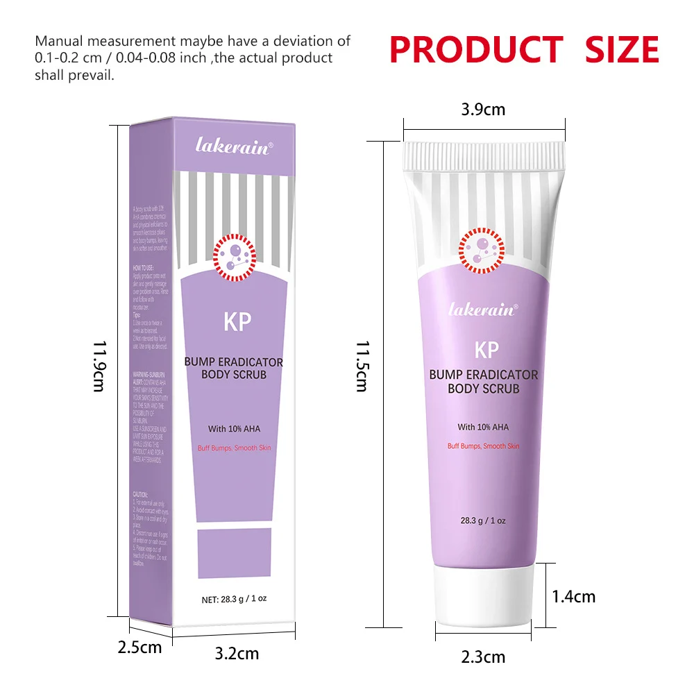 KP Bump Eradicator Body Scrub with 10% AHA for Smoothing Skin and Dual Exfoliation 28.3g 11 lakerain kp bump eradicator body scrub lak wsjz3gvc desc 11