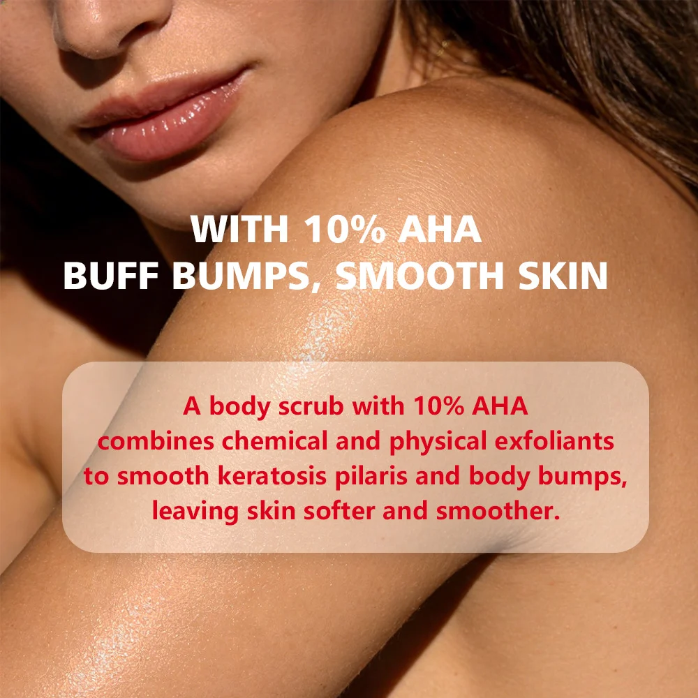 KP Bump Eradicator Body Scrub with 10% AHA for Smoothing Skin and Dual Exfoliation 28.3g 2 lakerain kp bump eradicator body scrub lak wsjz3gvc desc 2