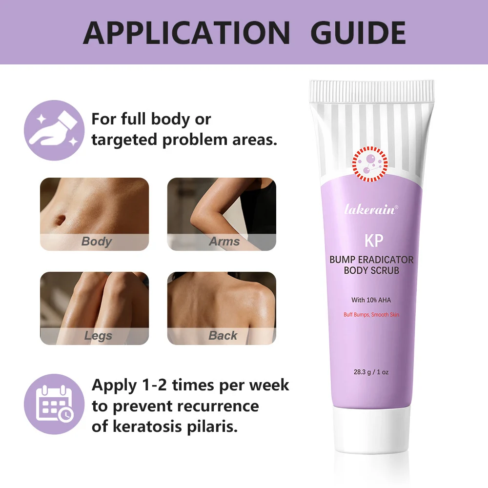 KP Bump Eradicator Body Scrub with 10% AHA for Smoothing Skin and Dual Exfoliation 28.3g 6 lakerain kp bump eradicator body scrub lak wsjz3gvc desc 6