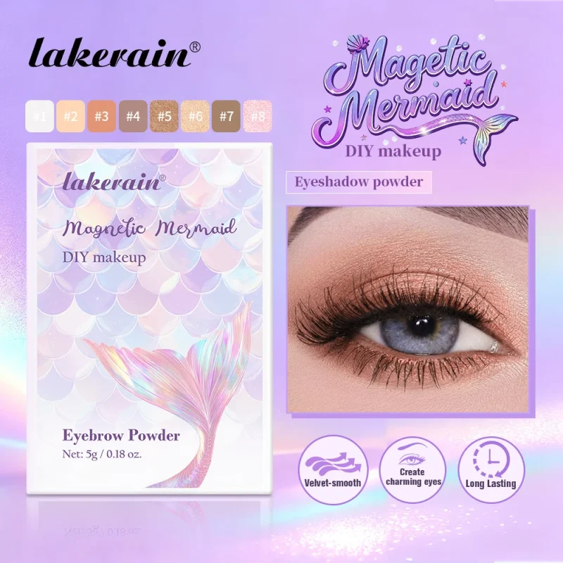 Lakerain Magnetic Makeup Refill Pan - DIY Custom Mermaid Palette Single Inserts for Eyeshadow, Blush & Contour (5g)
