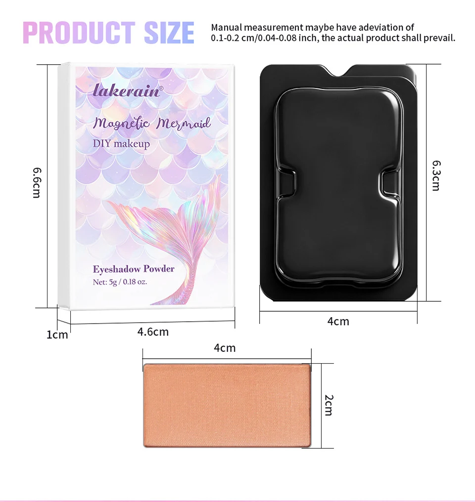 Lakerain Magnetic Makeup Refill Pan - DIY Custom Mermaid Palette Single Inserts for Eyeshadow, Blush & Contour (5g) 10 lakerain magnetic mermaid diy makeup palette refill lak efnpk9wu desc 10