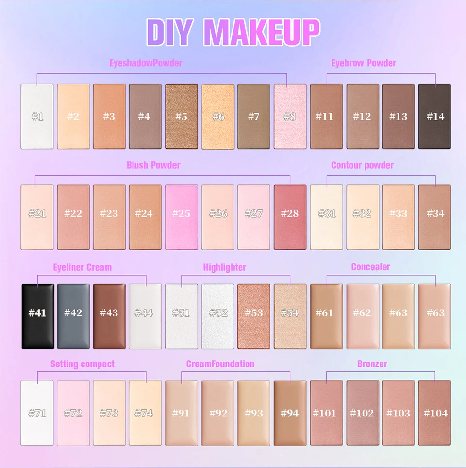 Lakerain Magnetic Makeup Refill Pan - DIY Custom Mermaid Palette Single Inserts for Eyeshadow, Blush & Contour (5g) 3 lakerain magnetic mermaid diy makeup palette refill lak efnpk9wu desc 3