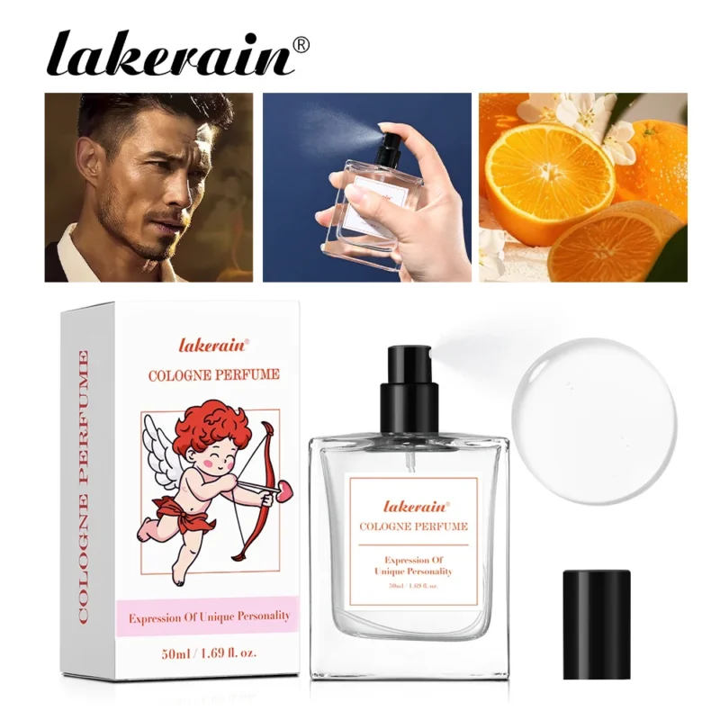 Lakerain Men's Cologne Cupid Citrus Fragrance Long Lasting Fresh Scent with Sweet Orange Notes