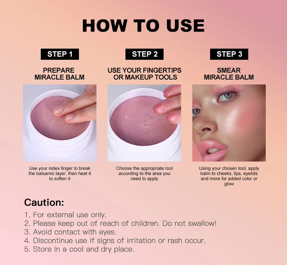 Miracle Balm Multi-Purpose Tinted Moisturizer for Face, Lips & Cheeks - lakerain Dewy Finish Cream Blush & Eyeshadow 10 lakerain miracle balm multi purpose tinted cream lak t9b5wpq9 desc 10