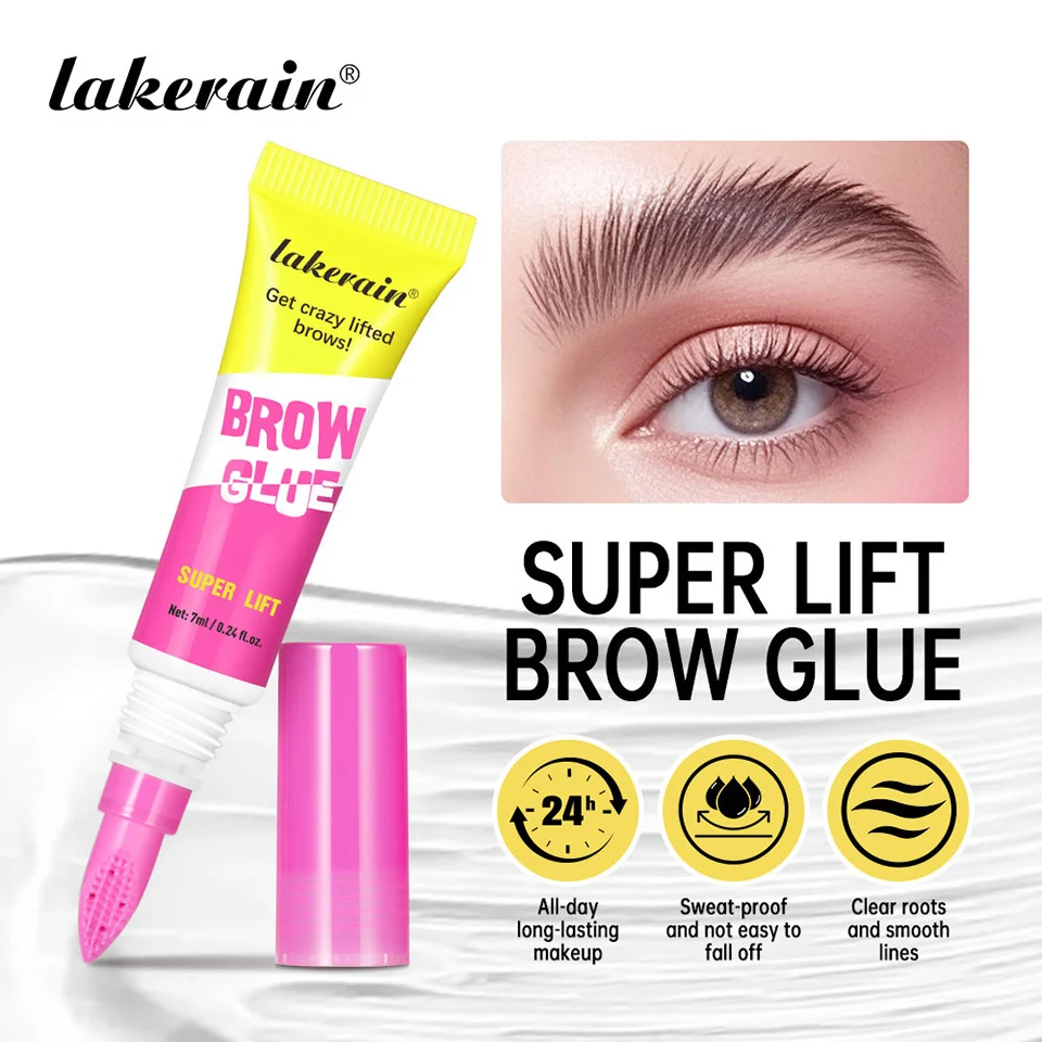 Brow Glue lakerain Strong Hold Styling Gel for Natural 3D Wild Brows 1 lakerain strong styling brow glue gel lak g54mwm48 desc 1