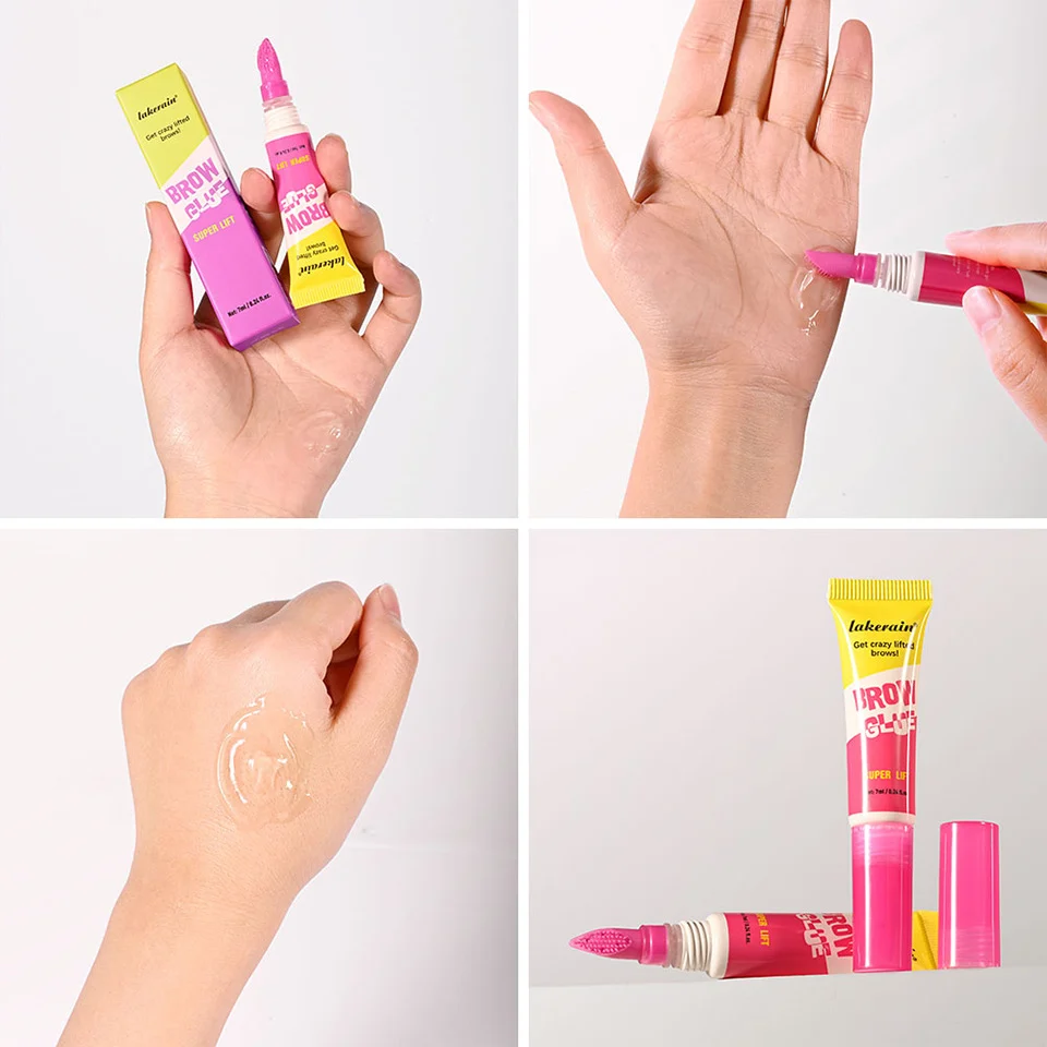 Brow Glue lakerain Strong Hold Styling Gel for Natural 3D Wild Brows 13 lakerain strong styling brow glue gel lak g54mwm48 desc 13