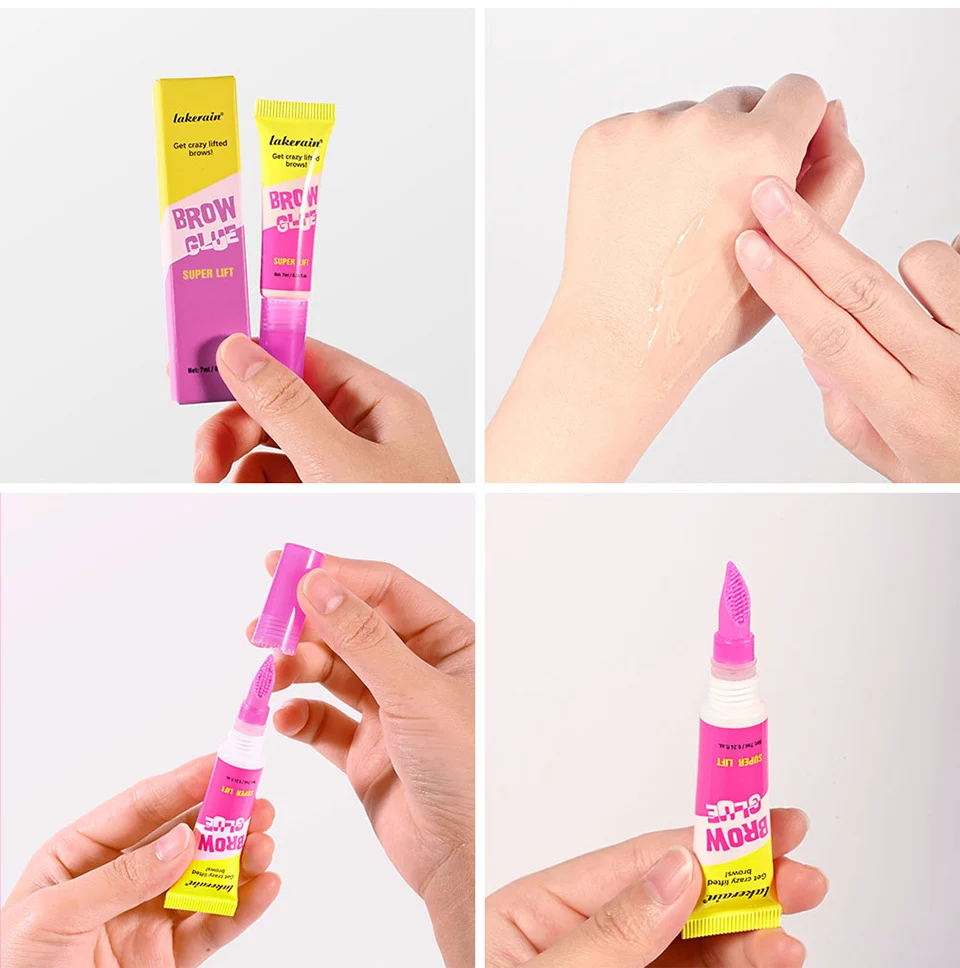 Brow Glue lakerain Strong Hold Styling Gel for Natural 3D Wild Brows 14 lakerain strong styling brow glue gel lak g54mwm48 desc 14