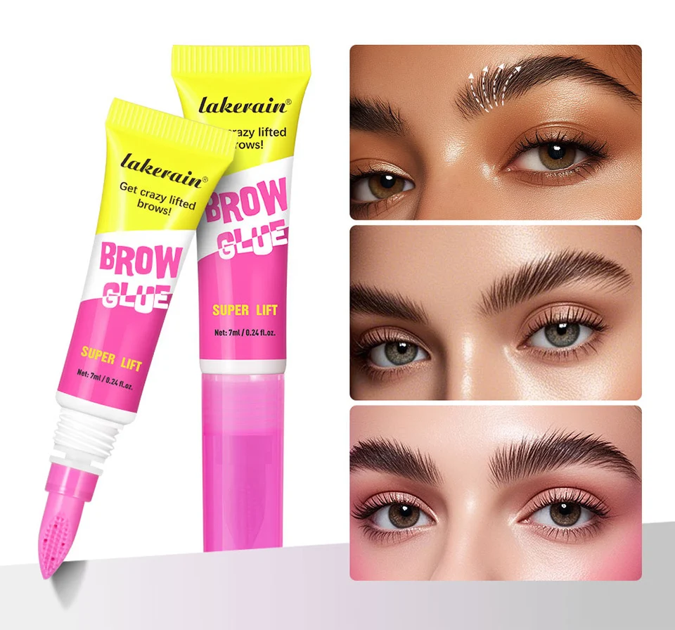 Brow Glue lakerain Strong Hold Styling Gel for Natural 3D Wild Brows 6 lakerain strong styling brow glue gel lak g54mwm48 desc 6