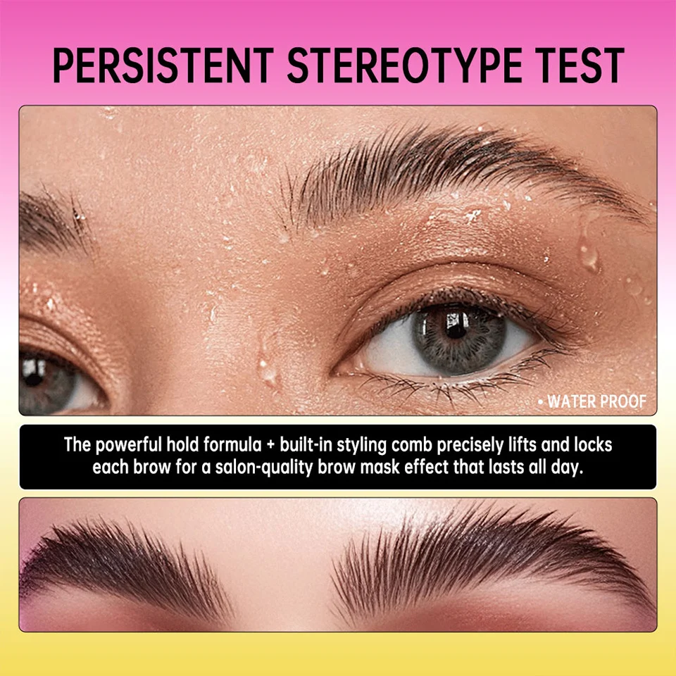 Brow Glue lakerain Strong Hold Styling Gel for Natural 3D Wild Brows 8 lakerain strong styling brow glue gel lak g54mwm48 desc 8