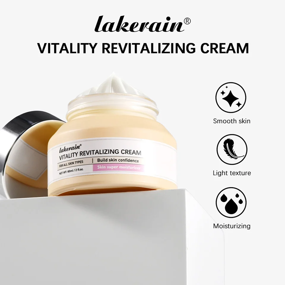 Lakerain Vitality Revitalizing Cream Anti-Aging Face Moisturizer for Firming & Hydration (60ml) 1 lakerain vitality revitalizing cream anti aging moisturizer lak 556anqhq desc 1