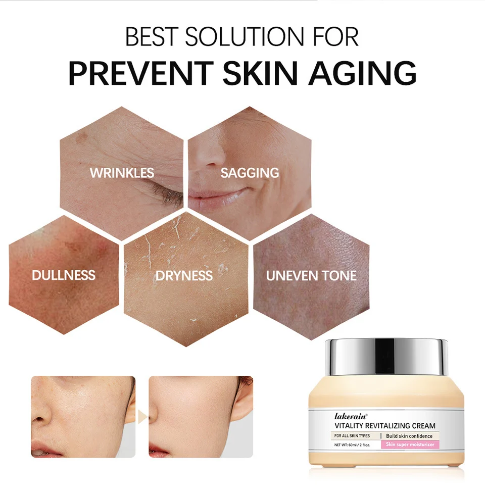 Lakerain Vitality Revitalizing Cream Anti-Aging Face Moisturizer for Firming & Hydration (60ml) 2 lakerain vitality revitalizing cream anti aging moisturizer lak 556anqhq desc 2