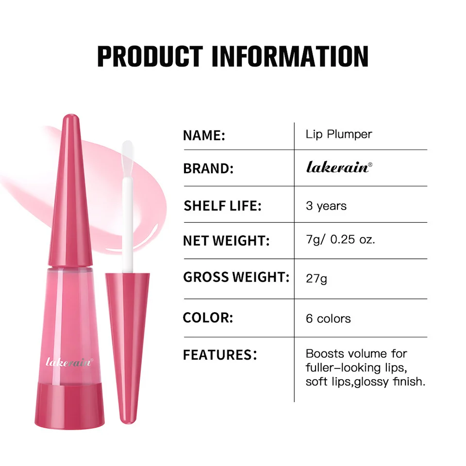 Lip Plumper Gloss Hydrating Volumizing Lip Oil for Fuller High-Shine Lips 5 lip plumper gloss hydrating volumizer lak 8jrkkjes desc 5