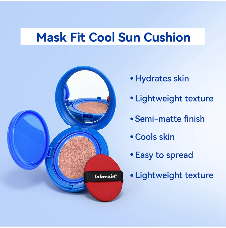 Mask Fit Cool Sun Cushion Foundation Long-lasting Full Coverage Semi-Matte Finish 18g 3 mask fit cool sun cushion foundation lak 6qjeqks2 desc 3