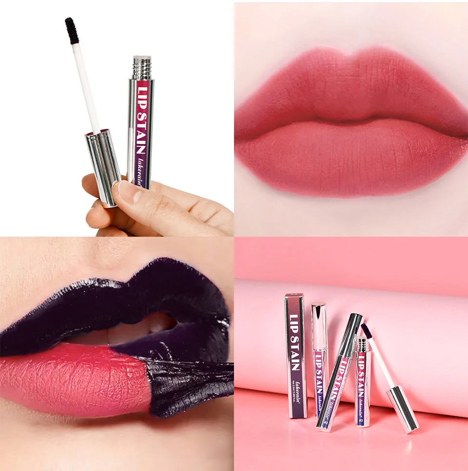 Peel-Off Lip Stain Waterproof Long-Lasting Matte Liquid Lipstick Set 16 peel off lip stain waterproof matte liquid lipstick lak tgy72yvd desc 16