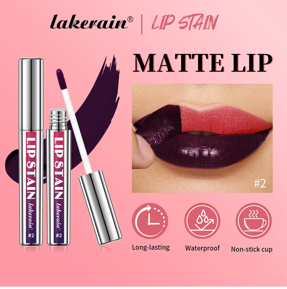 Peel-Off Lip Stain Waterproof Long-Lasting Matte Liquid Lipstick Set 4 peel off lip stain waterproof matte liquid lipstick lak tgy72yvd desc 4