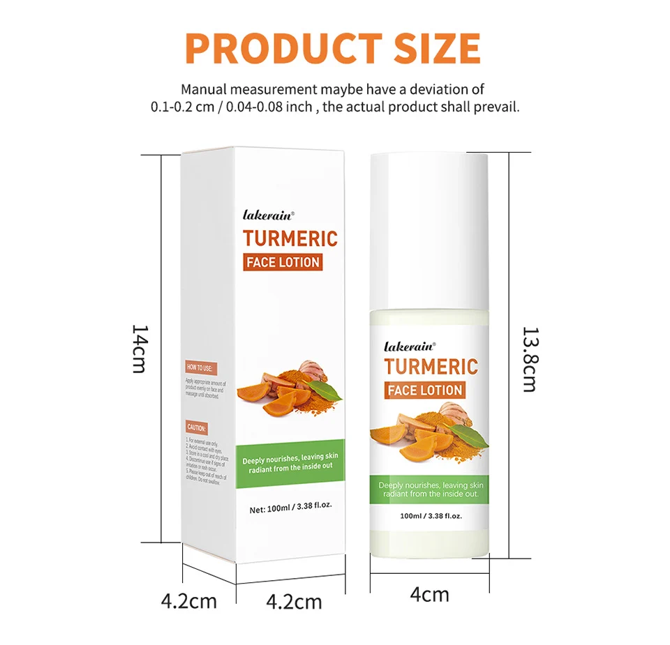 Turmeric Face Lotion Hydrating & Brightening Moisturizer with Niacinamide 100ml 9 turmeric face lotion moisturizer lak 4cat4bs5 desc 9